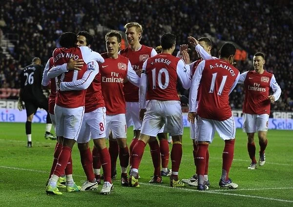 Gervinho's Goal Celebration: Arsenal's Victory over Wigan Athletic (2011-12)