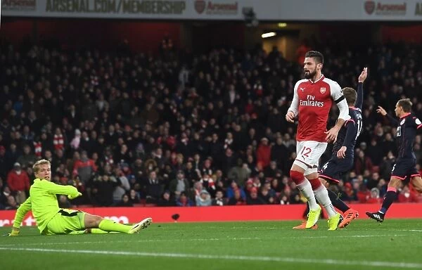 Giroud Scores Past Lossl: Arsenal vs Huddersfield, Premier League 2017