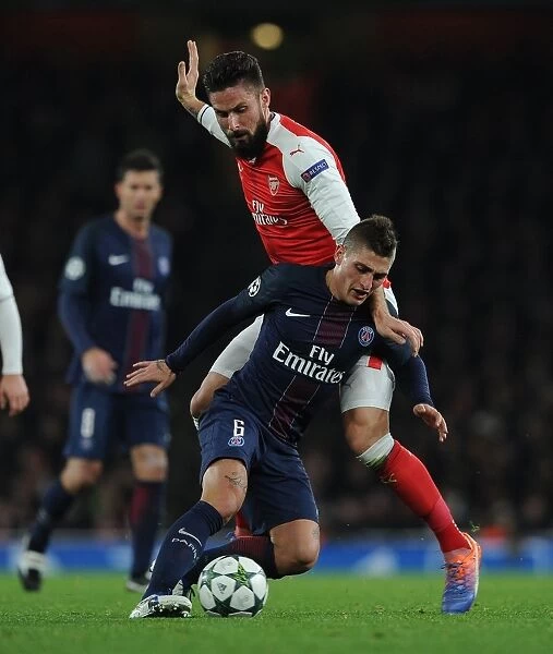 Giroud vs. Verratti: A Champions League Battle - Arsenal vs. Paris Saint-Germain (2016-17)