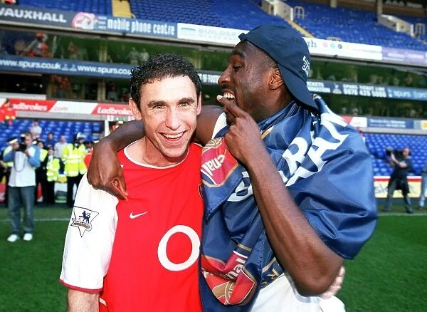 Glory Days: Martin Keown and Sol Campbell Celebrate Arsenal's FA Premiership Victory at White Hart Lane, 2004