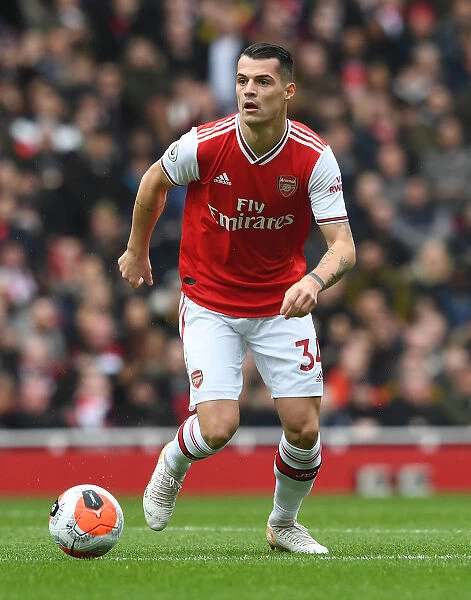 Granit Xhaka: In Action for Arsenal Against West Ham United, Premier League 2019-2020