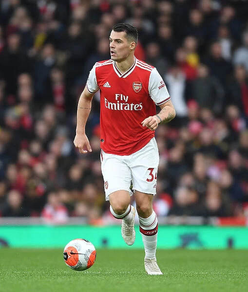 Granit Xhaka: In Action for Arsenal Against West Ham United, Premier League 2019-2020