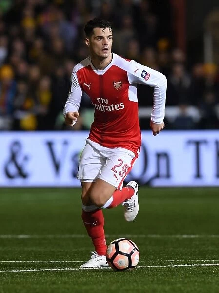 Granit Xhaka in Action: Arsenal's FA Cup Battle at Sutton United