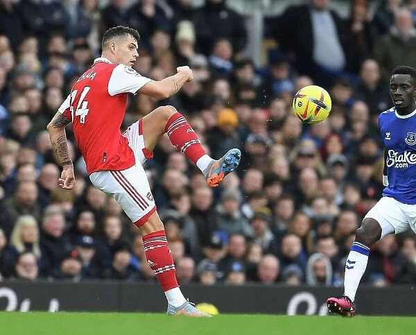 Granit Xhaka in Action: Everton vs Arsenal, Premier League 2022-23