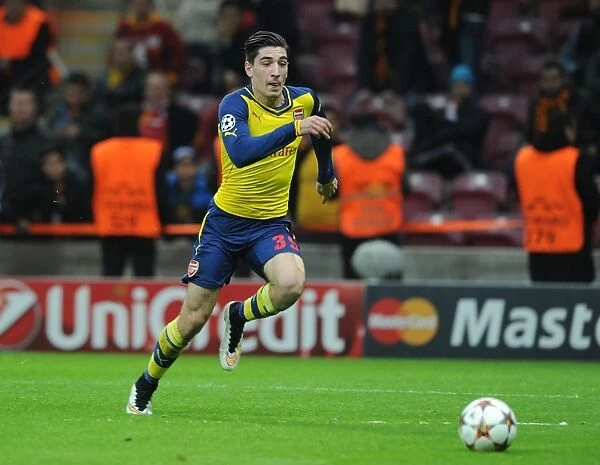 Hector Bellerin in Action: Arsenal vs. Galatasaray, UEFA Champions League, Istanbul, 2014