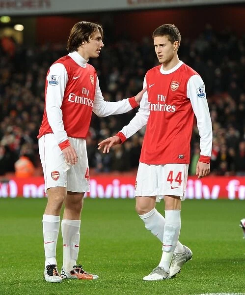 Ignasi Miquel and Conor Henderson (Arsenal). Arsenal 5: 0 Leyton Orient