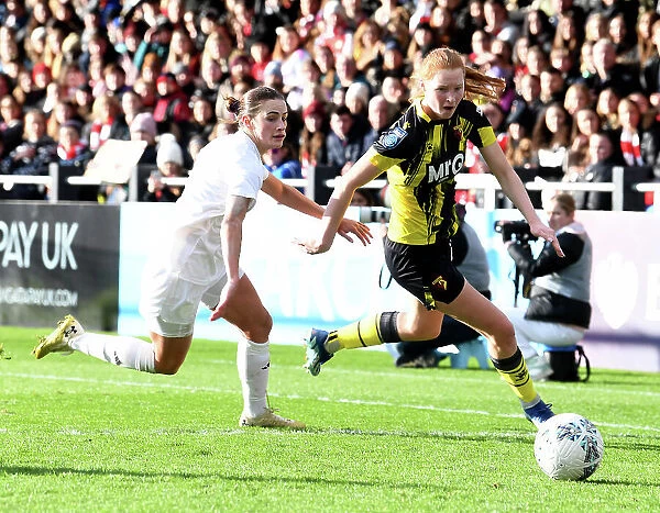Intense Battle: Arsenal Women vs. Watford Women in FA Cup Fourth Round