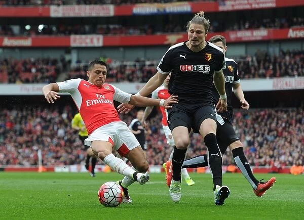 Intense Face-Off: Alexis Sanchez vs. Sebastian Prodl in Arsenal's Premier League Battle