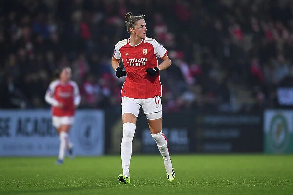 Intense Focus: Vivianne Miedema at Arsenal's Barclays Women's Super League Match vs. West Ham (2023-24)