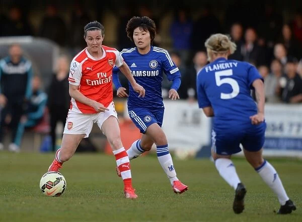 Intense Rivalry: Chelsea Ladies vs. Arsenal Ladies in WSL Action - Natalia Pablos Sanchon vs. Ji So Yun