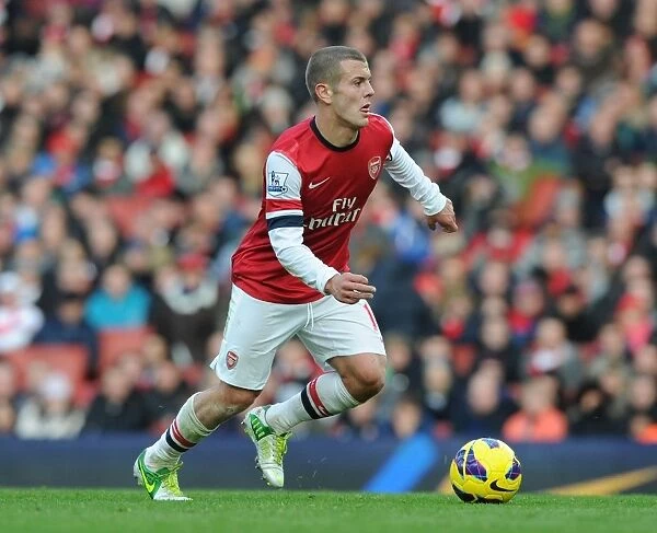 Jack Wilshere: Arsenal Midfielder in Action against Queens Park Rangers, Premier League 2012-13