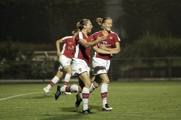 Jayne Ludlow celebrates scoring her 1st goal Arsenal s