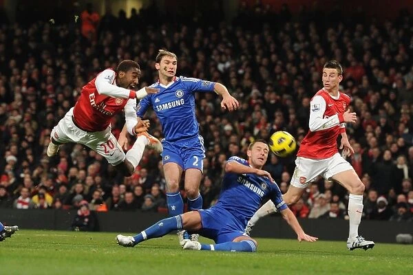 Johan Djourou (Arsenal) John Terry (Chelsea). Arsenal 3: 1 Chelsea. Barclays Premier League