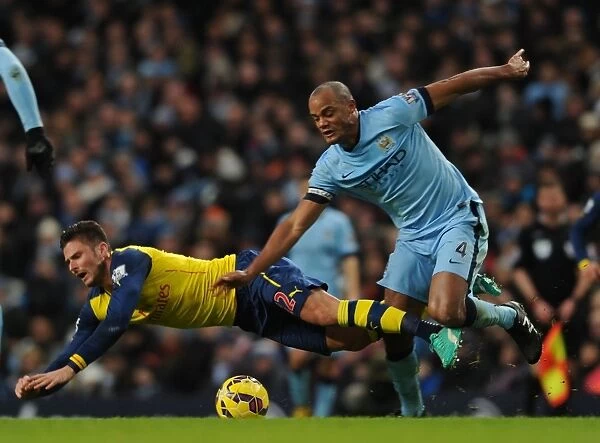 Kompany Fouls Giroud: Manchester City vs Arsenal (2014-15)