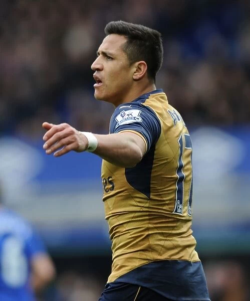 LIVERPOOL, ENGLAND - MARCH 19: Alexis Sanchez of Arsenal during the Barclays Premier League match between Everton