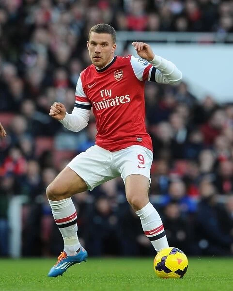 Lukas Podolski in Action: Arsenal vs Crystal Palace, Premier League 2013-14