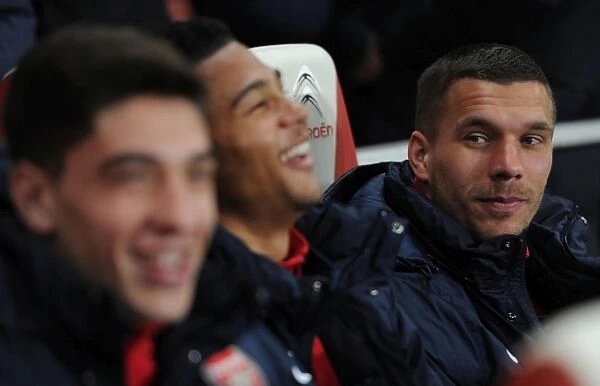 Lukas Podolski: Arsenal Football Club - Arsenal vs Swansea City, Premier League 2013-14