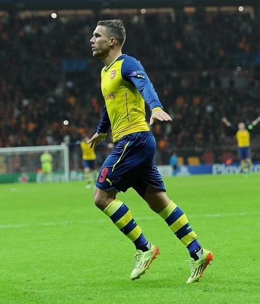 Lukas Podolski Scores Double: Arsenal's Victory Over Galatasaray in UEFA Champions League, Istanbul 2014