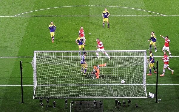 Lukas Podolski Scores First Goal: Arsenal vs Swansea City, Premier League 2013-14