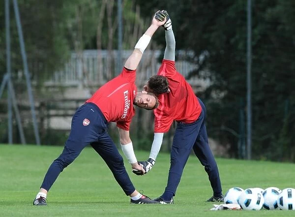 Manuel Almunia and Wojcuech Szczesny (Arsenal). Arsenal Training Camp, Bad Waltersdorf
