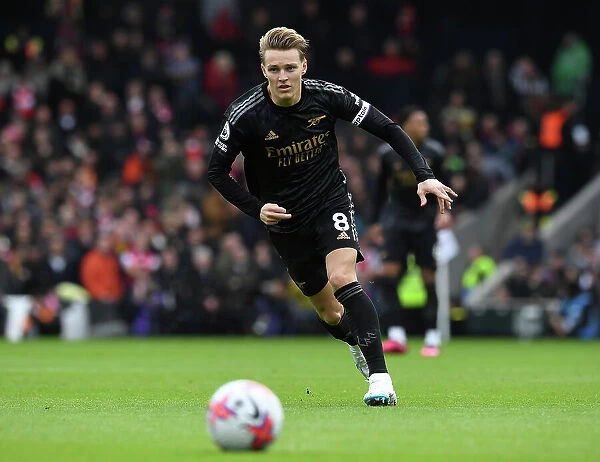 Martin Odegaard: In Action for Arsenal Against Fulham in the Premier League 2022-23