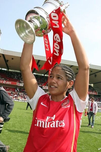 Mary Philip with the FA Cup: Arsenal Ladies Victory over Leeds United (5 / 5 / 08)