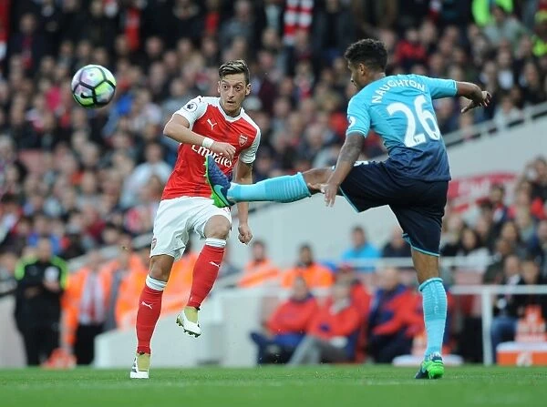 Mesut Ozil Dodges Kyle Naughton: Thrilling Moment from Arsenal vs Swansea City, Premier League 2016-17