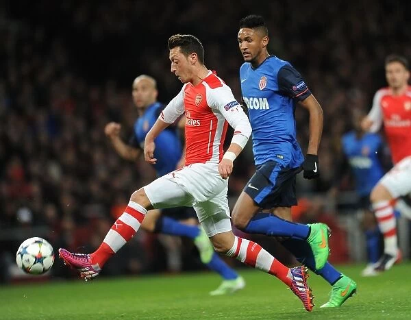 Mesut Ozil vs Wallace: Intense Battle in Arsenal's UEFA Champions League Clash Against AS Monaco