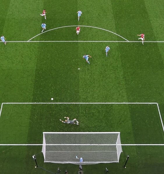 Mikel Arteta Scores the Winner Past Joe Hart: Arsenal vs Manchester City, Premier League 2011-12