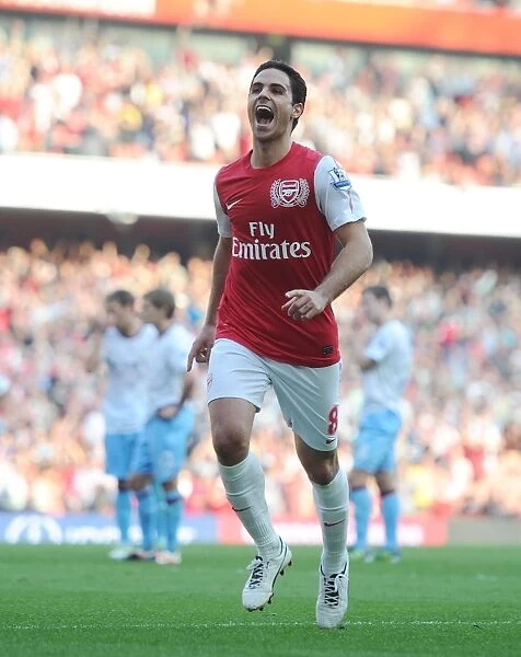 Mikel Arteta's Triumphant Goal: Arsenal vs Aston Villa, Premier League 2011-12