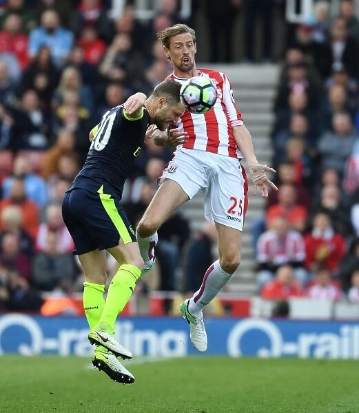 Mustafi vs Crouch: Intense Clash Between Stoke and Arsenal in Premier League