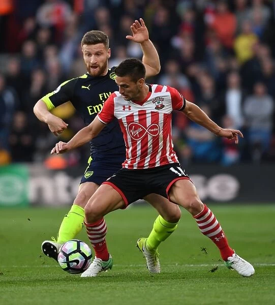Mustafi vs. Tadic: Intense Clash Between Southampton and Arsenal Players