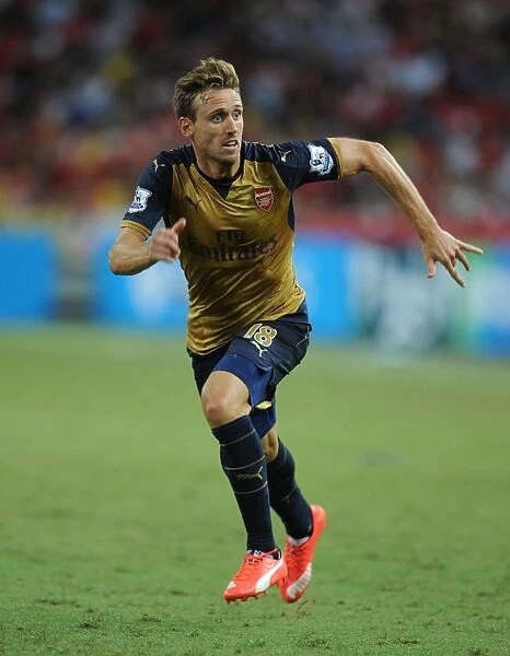 Nacho Monreal in Action: Arsenal vs Singapore XI, Barclays Asia Trophy, 2015