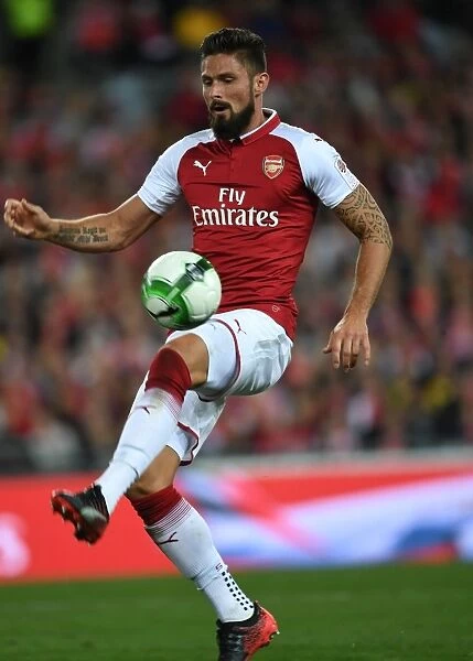Olivier Giroud: In Action for Arsenal against Western Sydney Wanderers, Sydney 2017