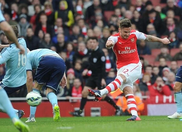 Olivier Giroud Scores: Arsenal vs West Ham United, Premier League 2014-2015