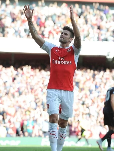 Olivier Giroud Scores His Second Goal: Arsenal vs Stoke City (2015-16)