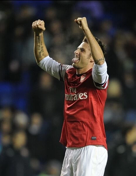 Olivier Giroud's Celebration: Arsenal Secures Victory over Reading in Capital One Cup