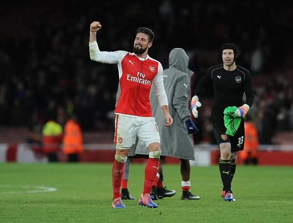 Olivier Giroud's Celebration: Arsenal's Victory over West Bromwich Albion (2016-17)