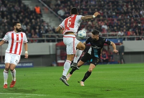 Olivier Giroud's Dramatic Goal Under Pressure Against Manuel de Costa: Olympiacos vs. Arsenal, UEFA Champions League, 2015