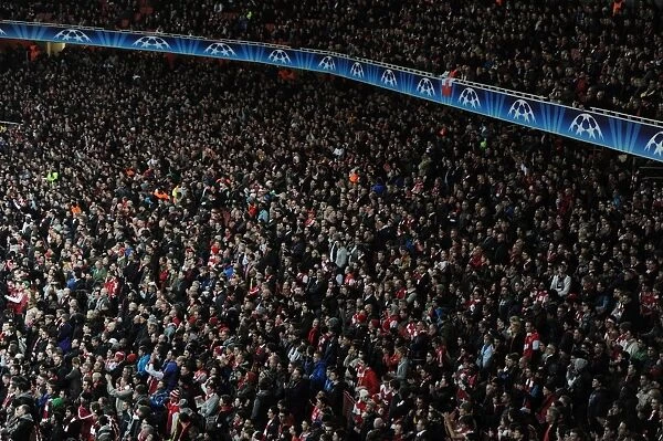Passionate Arsenal Fans: Arsenal vs AC Milan, UEFA Champions League Round of 16 at Emirates Stadium