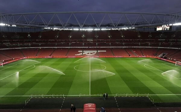 Pre-Match Pitch Preparation at Emirates Stadium: Arsenal vs Leicester City, 2015