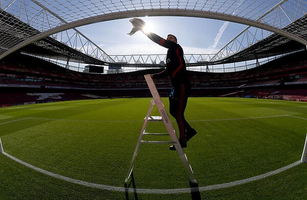 Pre-Match Stadium Preparation at Arsenal's Emirates Stadium