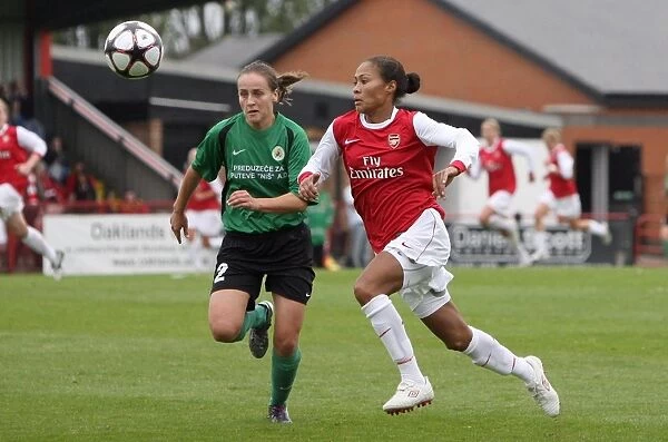 Rachel Yankey (Arsenal) Ivana Kostic (ZFK). Arsenal Ladies 9: 0 ZFK Masinac