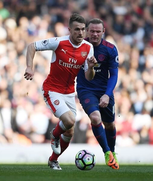 Ramsey Outmaneuvers Rooney: Intense Moment from Arsenal vs Manchester United, Premier League 2016-17