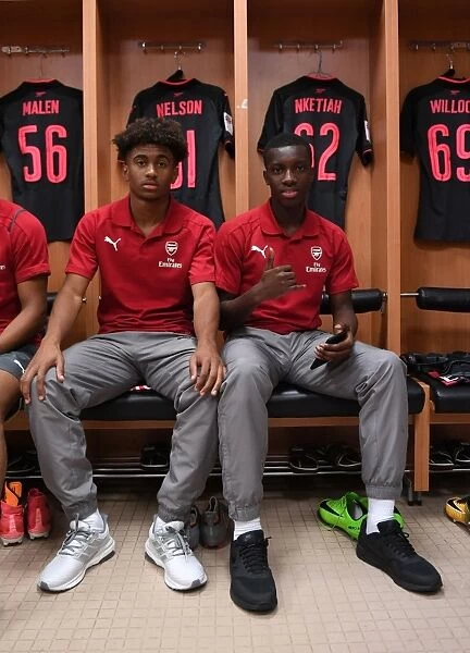 Reiss Nelson and Eddie Nketiah: Arsenal's Young Stars Prepare for Bayern Munich Friendly in Shanghai