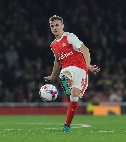 Rob Holding Celebrates Arsenal's 2-0 Win over Reading in the EFL Cup