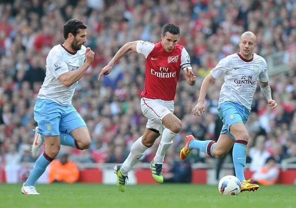 Robin van Persie (Arsenal) Carlos Cuellar and Alan Hutton (Villa). Arsenal 3: 0 Aston Villa