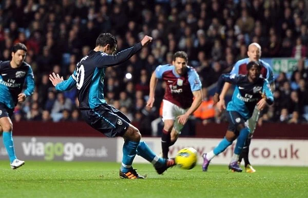 Robin van Persie Scores Penalty: Aston Villa vs. Arsenal, Premier League 2011-12