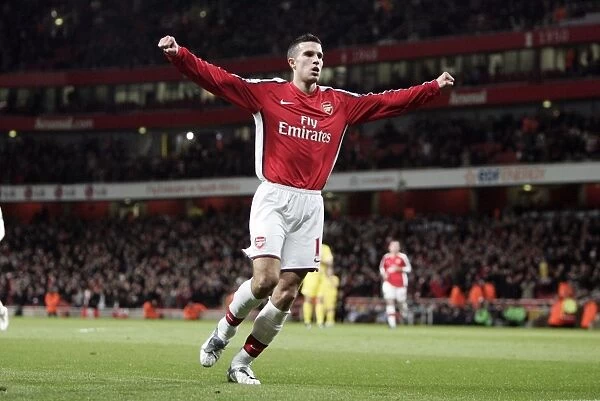 Robin van Persie's Euphoric Moment: Arsenal's Unforgettable 4th Goal vs. Cardiff City in FA Cup