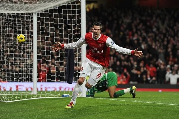 Robin van Persie's Triumph: Arsenal's Thrilling 3-0 Victory Over Wigan Athletic in the Barclays Premier League